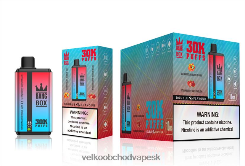 Bang Box 30 000 ťahov s dvoma príchuťami HJ428068 - Vape Velkoobchod melónová žuvačka a jahodový melón