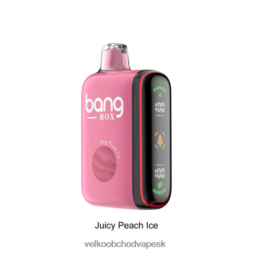 Bang Box Inteligentný displej výkonu 9000-18000 ťahov HJ428029 - Veľkoobchod Vape SK šťavnatý broskyňový ľad