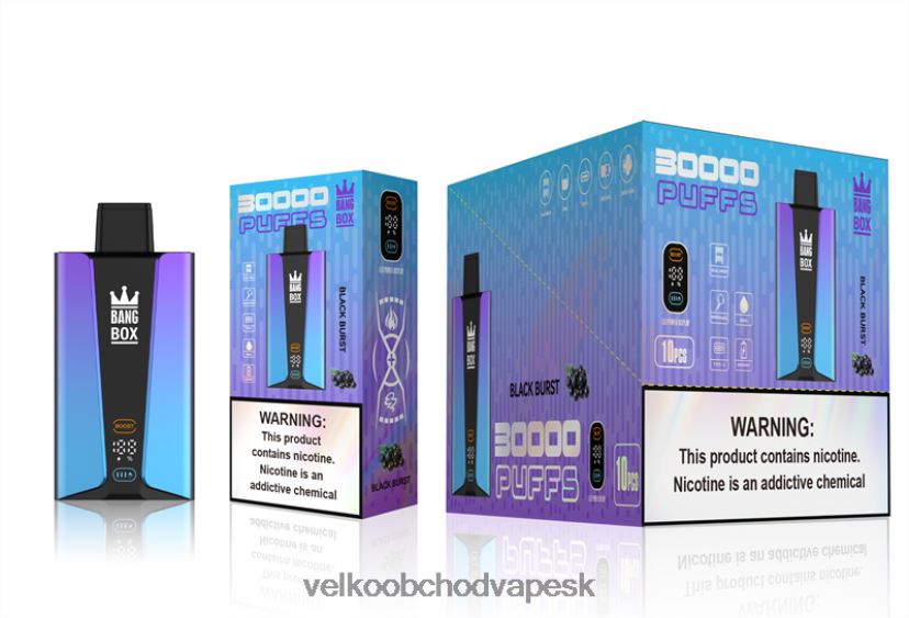 Bang Box Inteligentná obrazovka s 30 000 ťahmi HJ428077 - Vape Jednorázové Bez Nikotinu čierny výbuch