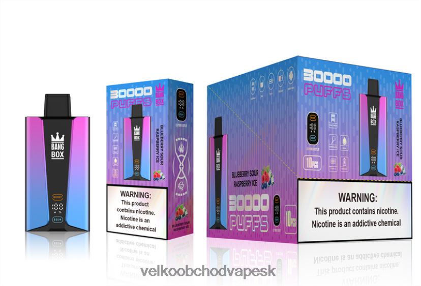 Bang Box Inteligentná obrazovka s 30 000 ťahmi HJ428081 - Vape Jednorázové Bez Nikotinu čučoriedkový kyslý malinový ľad