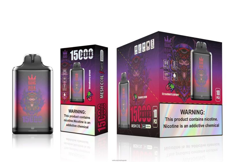 Bang Box s1-15000 potiahnutí HJ4280111 - Veľkoobchod Vape SK jahodové hrozno