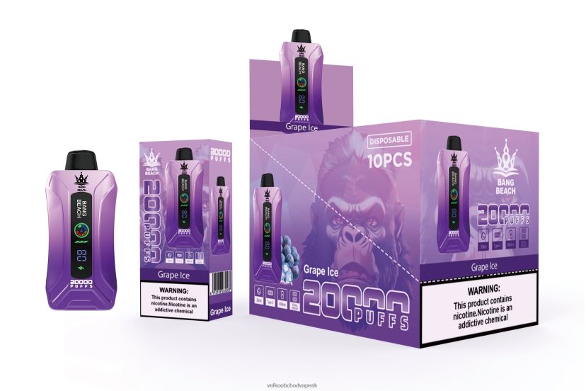 Bang Beach 20 000 potiahnutí inteligentnou obrazovkou HJ428010 - Vape Velkoobchod hroznový ľad
