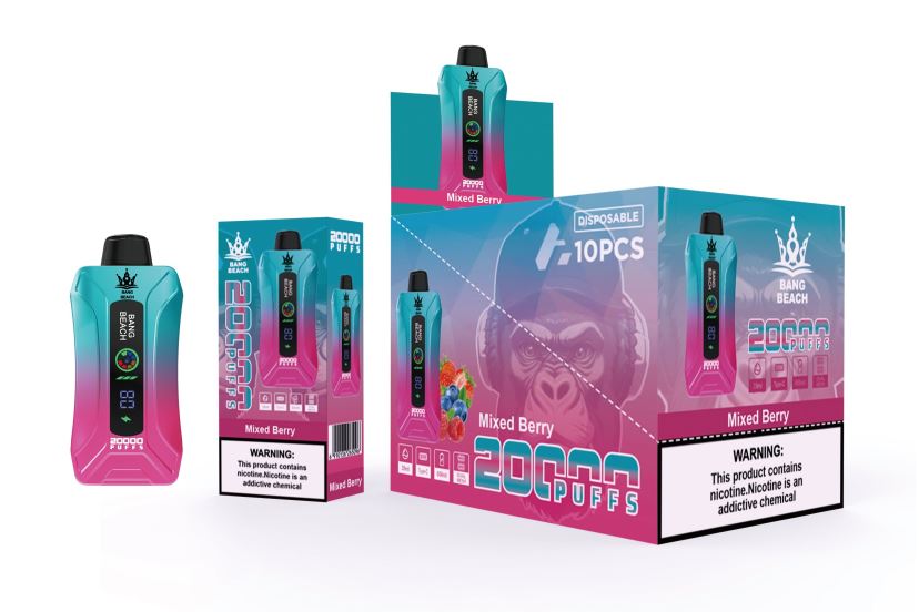 Bang Beach 20 000 potiahnutí inteligentnou obrazovkou HJ42805 - Veľkoobchod Vape SK zmiešané bobule