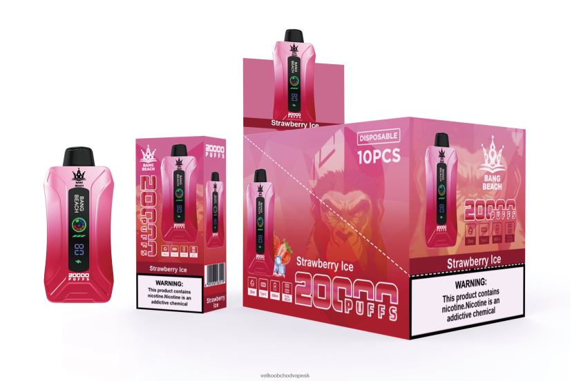 Bang Beach 20 000 potiahnutí inteligentnou obrazovkou HJ42806 - Vape Velkoobchod jahodový ľad