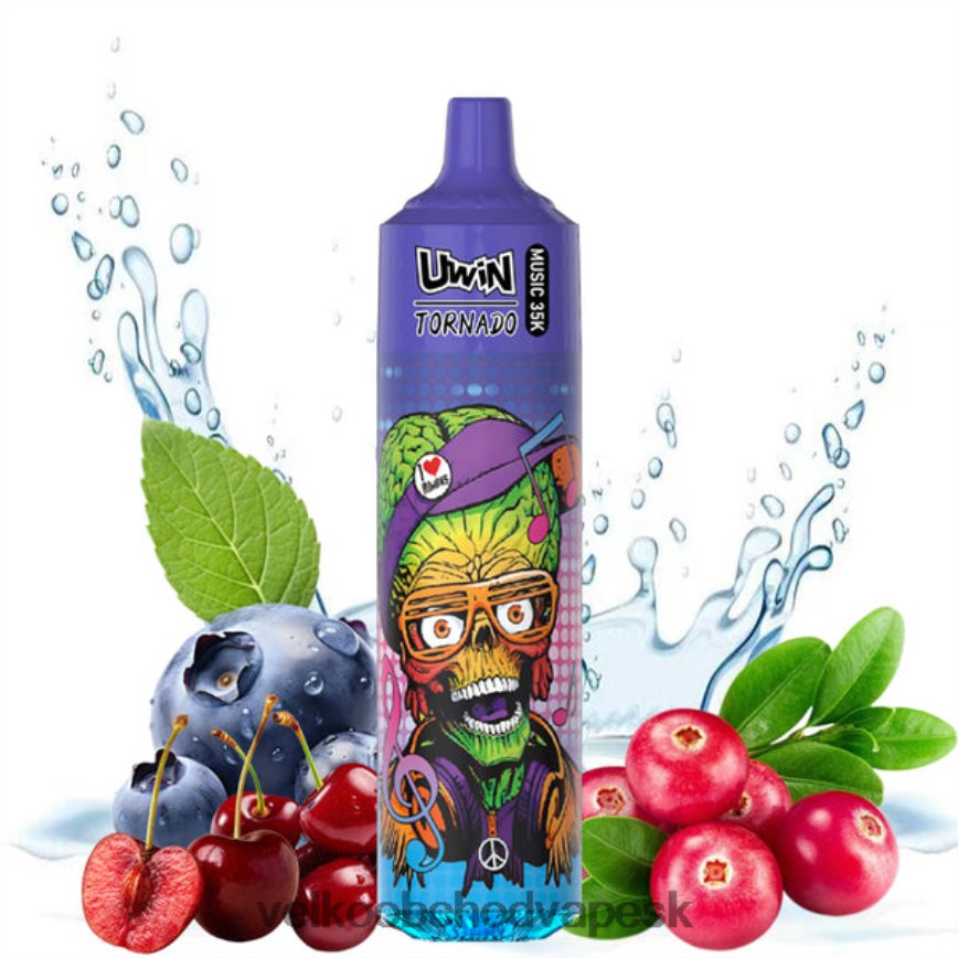 Vape Cigareta Cena čučoriedka čerešňa brusnica - UWIN CRYSTAL 35k jednorazová vapa 0HZV0626