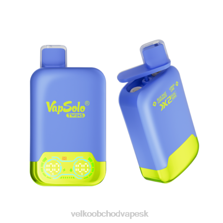 Vape Jednorázové Bez Nikotinu 66VR6120 Vapsolo TWINS jednorazová vapa modrá razz limonáda a citrónová limetka