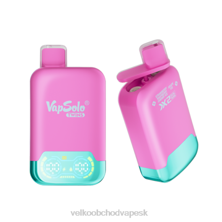 Veľkoobchod Vape SK 66VR6127 Vapsolo TWINS jednorazová vapa jahoda malina čerešňový ľad & hroznový ľad
