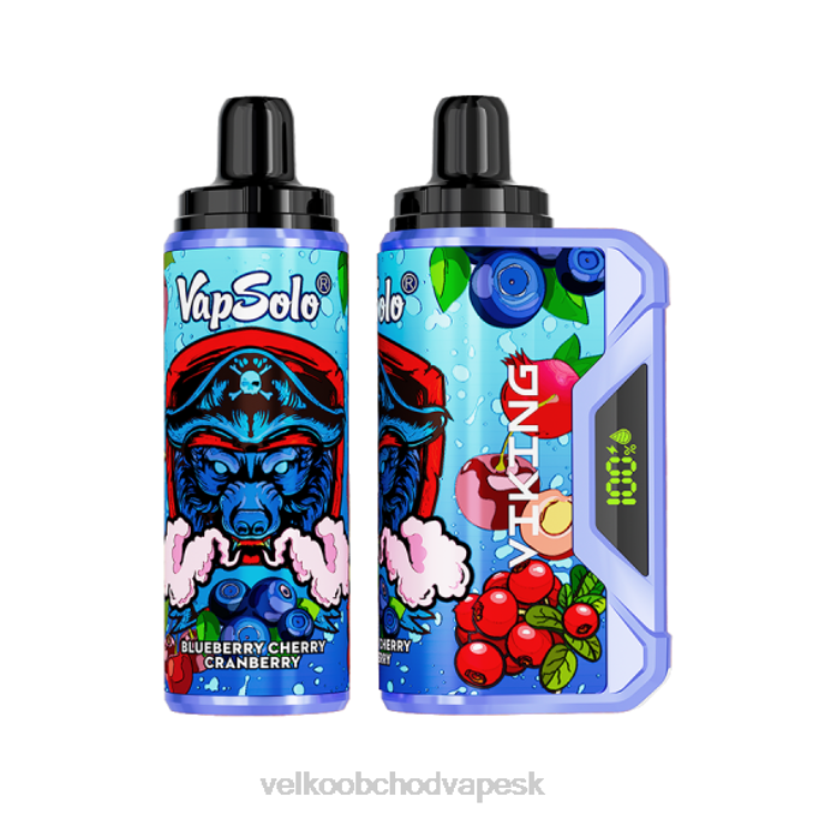 E Cigareta Bez Nikotinu 66VR6131 Vapsolo VIKING jednorazová vapa čučoriedka čerešňa brusnica
