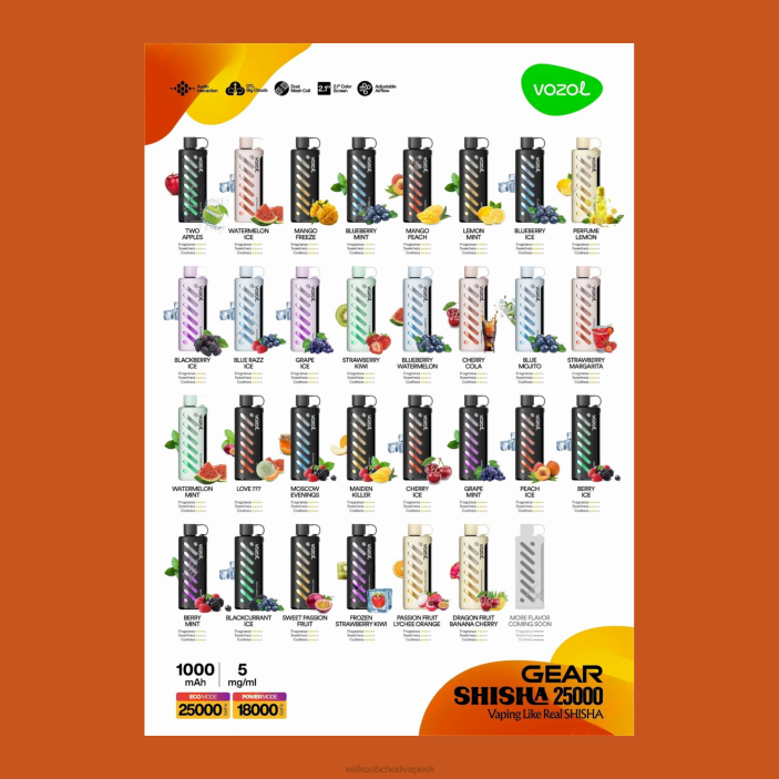multi VOZOL prevodovka shisha 25000 840H1 Veľkoobchod Vape SK