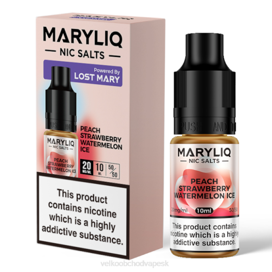 Veľkoobchod Vape SK RHNN451 | LOST MARY MARYLIQ broskyňa jahoda vodný melón ľad nikelnaté soli - 10 ml - 20 mg