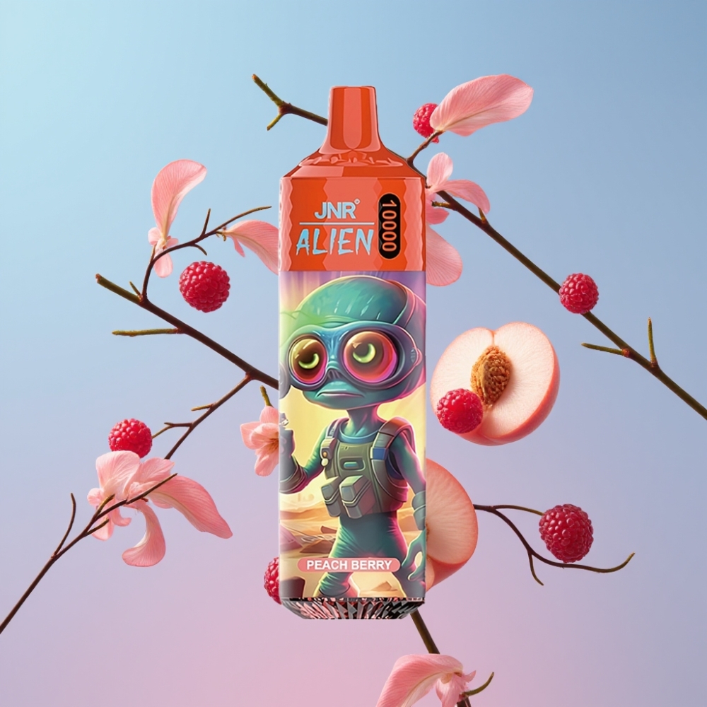 JNR Alien 10000 Puffs Broskyňa Bobule 850mAh 20ml RGB