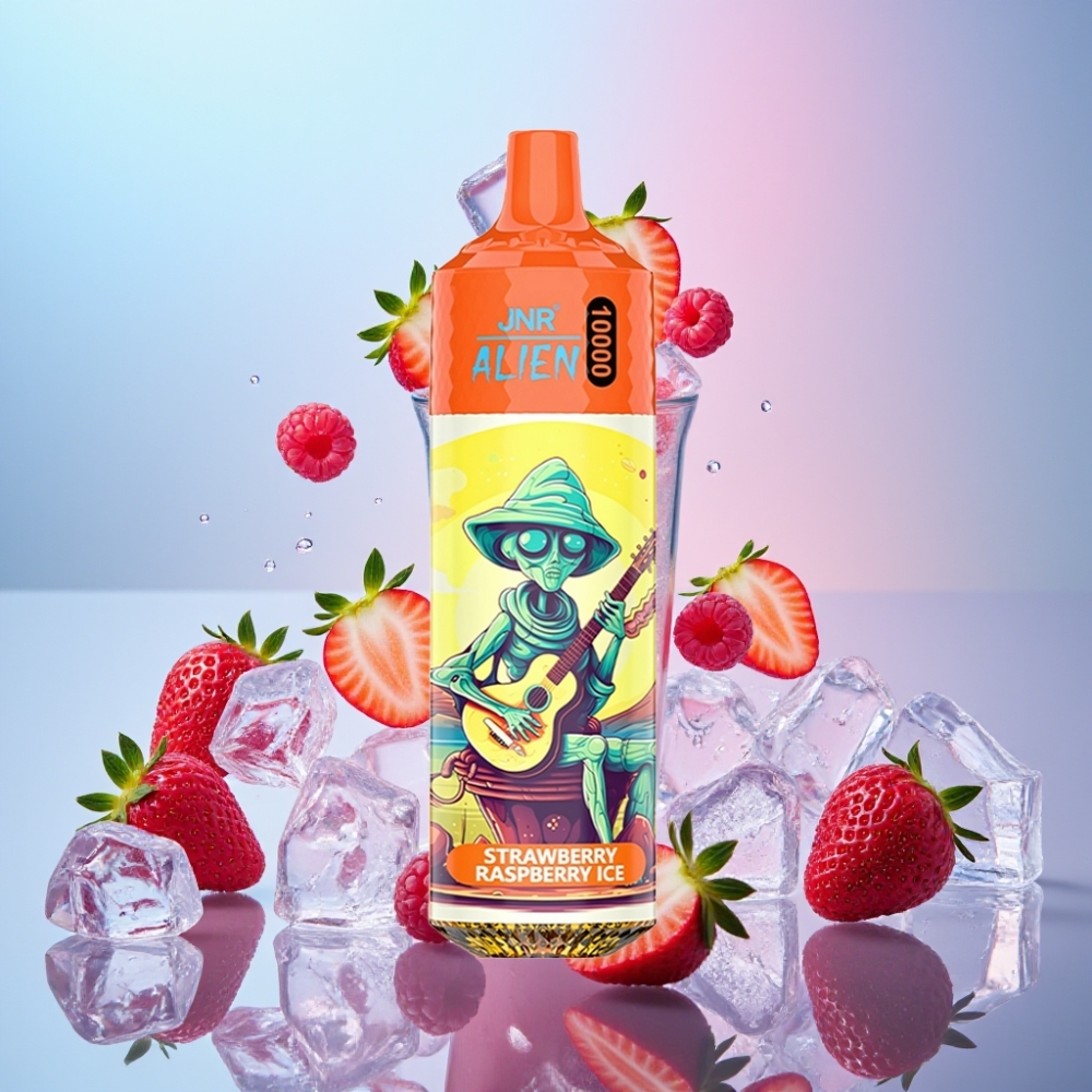 JNR Alien 10000 Puffs Jahoda Malina Ľad 850mAh 20ml Type-C RGB