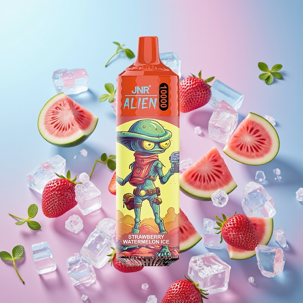 JNR Alien 10000 Puffs Jahoda Melónový ľad 850mAh 20ml Type-C RGB