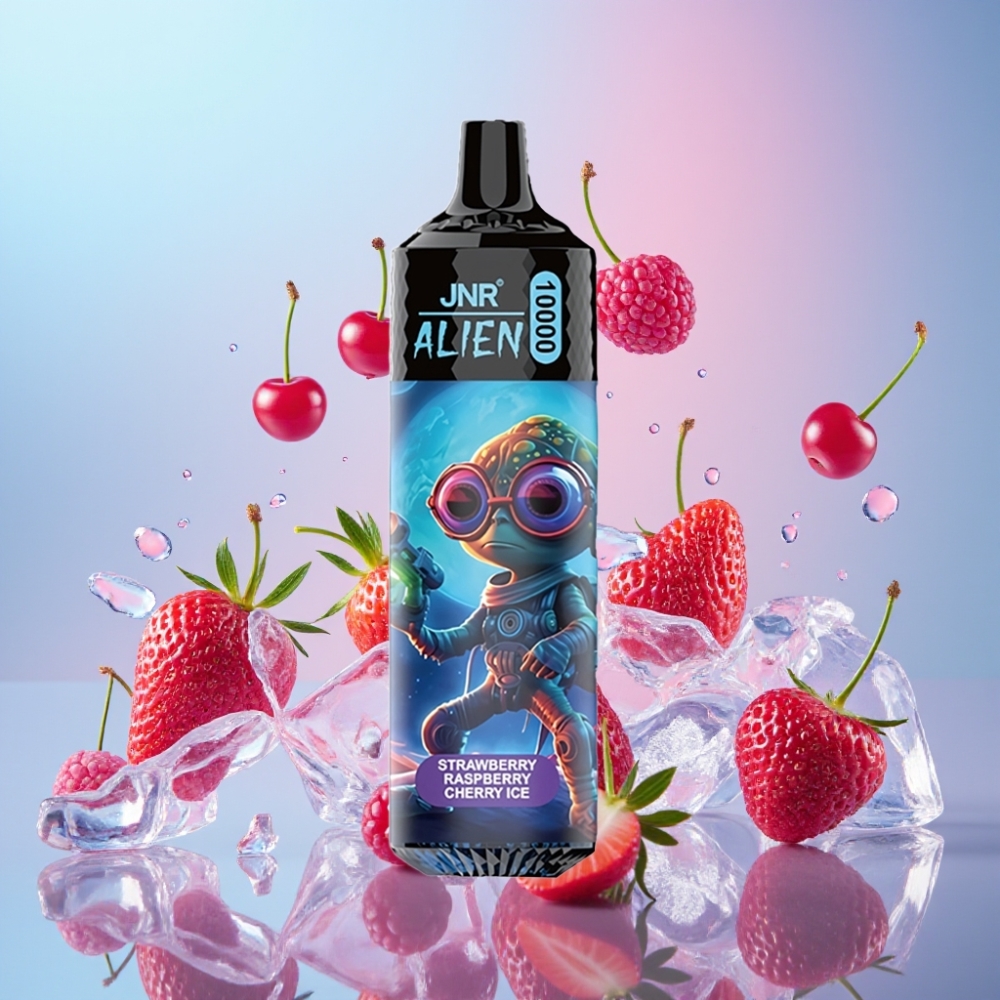 JNR Alien 10000 Puffs Jahoda malina čerešňa ľadová 850mAh 20ml RGB