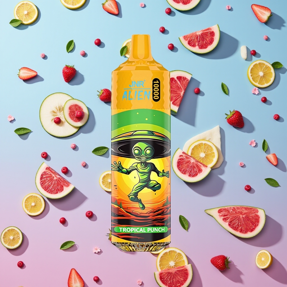 JNR Alien 10000 Puffs Tropická Prímes, 850mAh, 20ml, Typ-C
