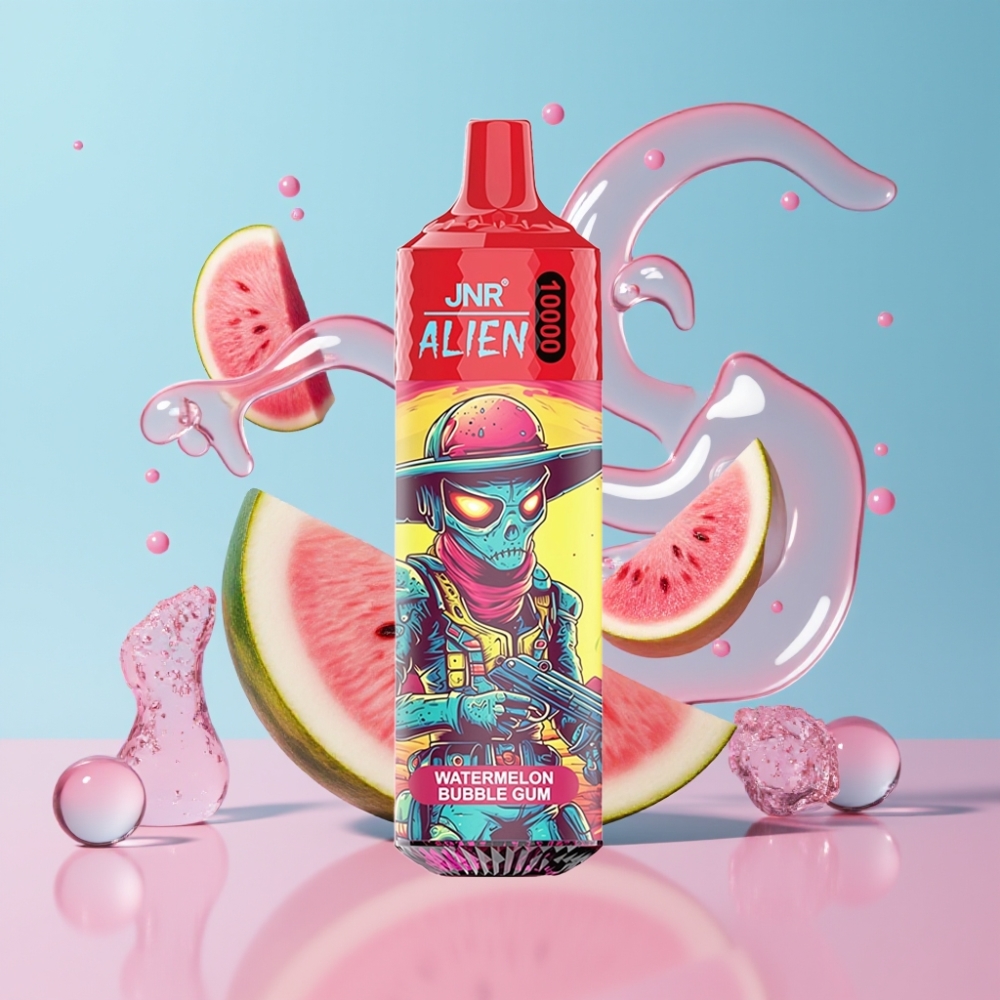 JNR Alien 10000 Puffs Vodový Melón Bublinková Guma 850mAh 20ml RGB