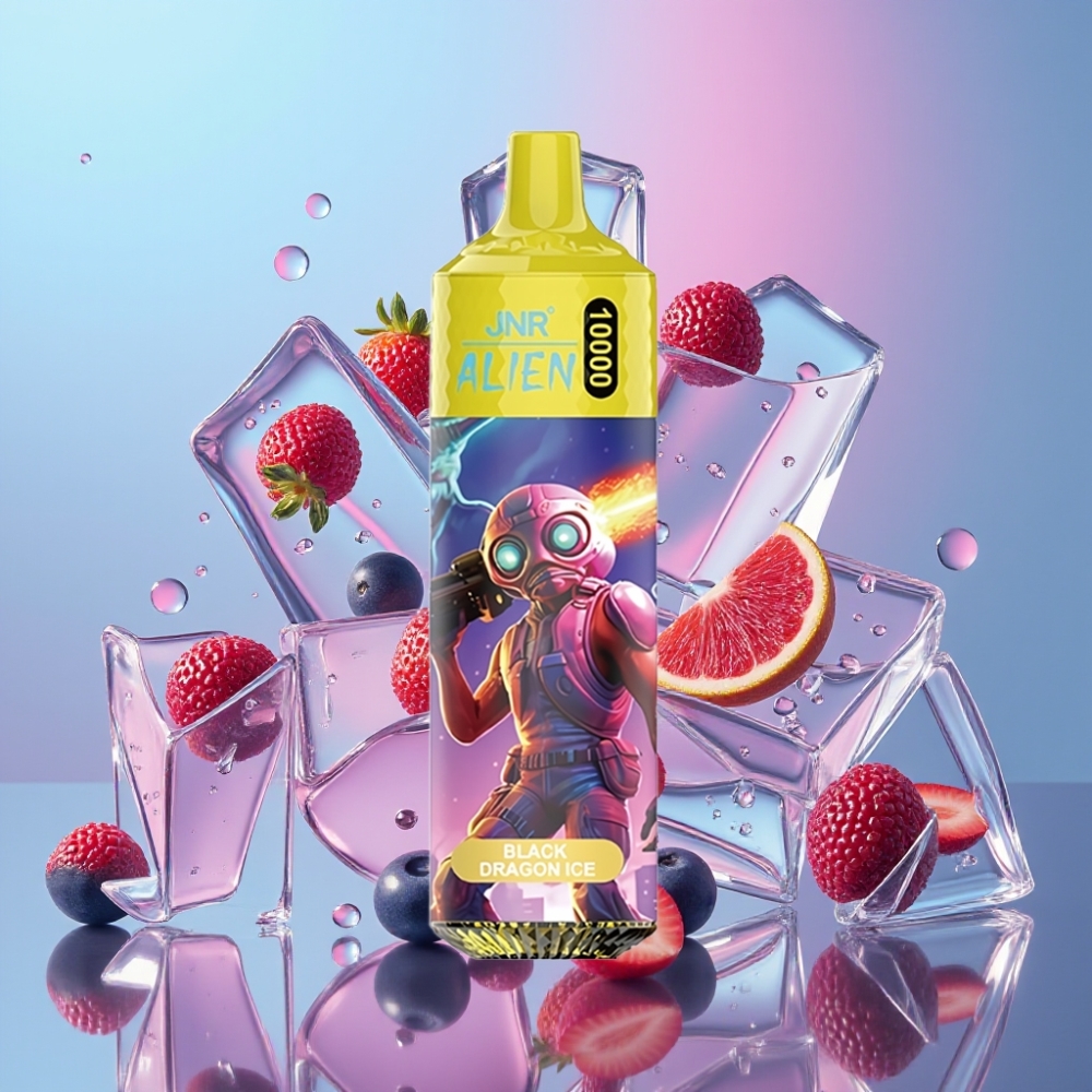 JNR Alien 10000 Puffs Čierny Dračie Ľad 850mAh 20ml RGB