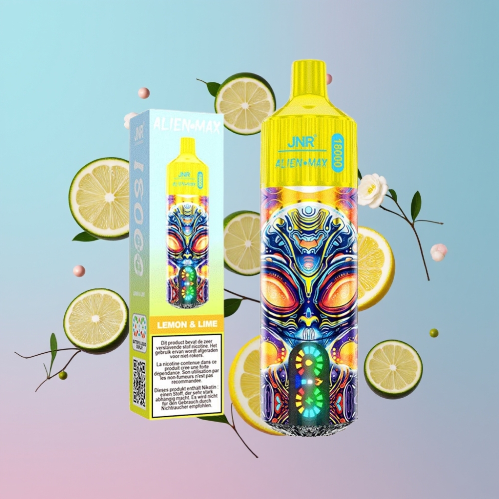 JNR Alien Max 18000 Puffs Citrón & Limetka, Smart LED, Dual Mesh, 28ml, 850mAh