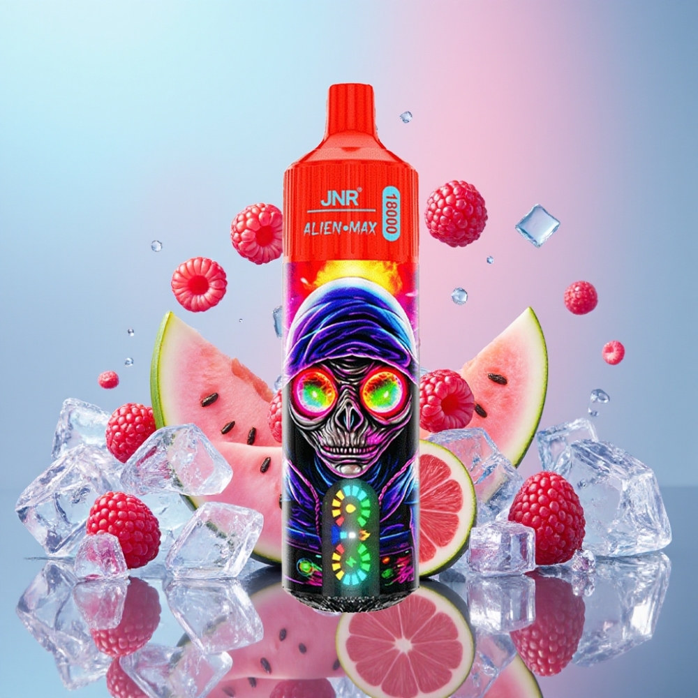 JNR Alien Max 18000 Puffs Malinový vodný melón ľad Smart LED Display Dual Mesh Coil 850mAh JNR Alien Max 18000 Puffs Malinový vodný melón ľad Smart LED Display Dual Mesh Coil 850mAh