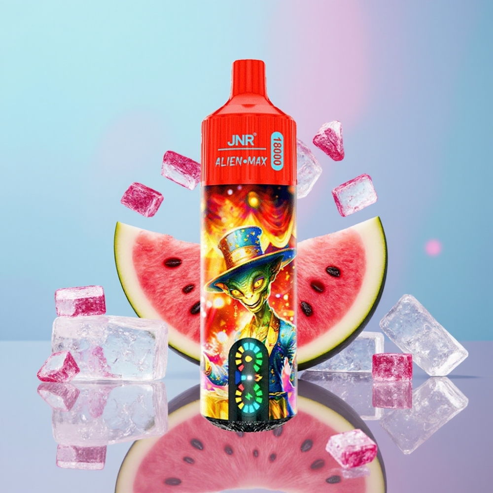 JNR Alien Max 18000 Puffs Vodný melón Ice Smart LED Display, Dual Mesh Coil, 28ml JNR Alien Max 18000 Puffs Vodný melón Ice Smart LED Display, Dual Mesh Coil, 28ml