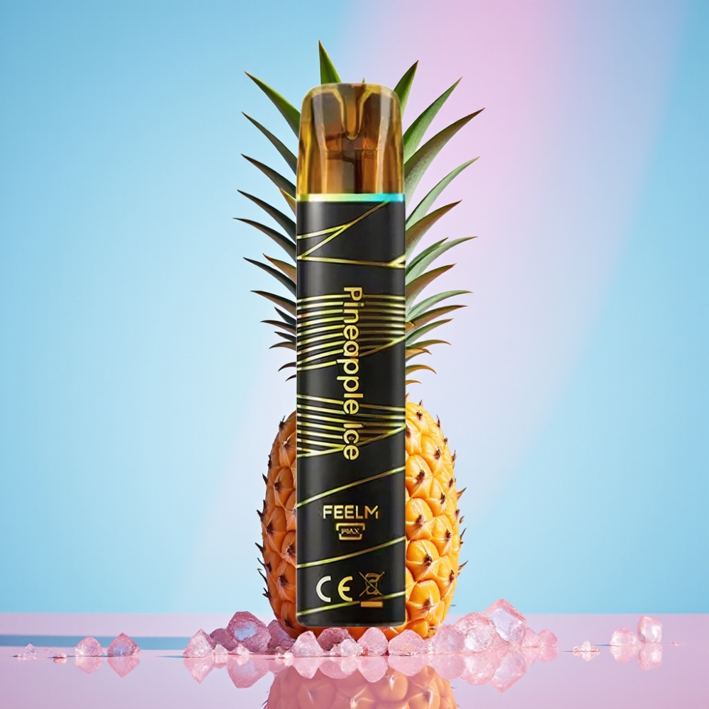 JNR Black&Golden 600+200 Puffs Disposable Vape Ananásový ľad – 800 Puffs, 550mAh, 2ml, TPD