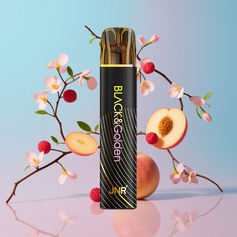 JNR Black&Golden 800 Puffs Broskyňa Mango 550mAh 2ml TPD