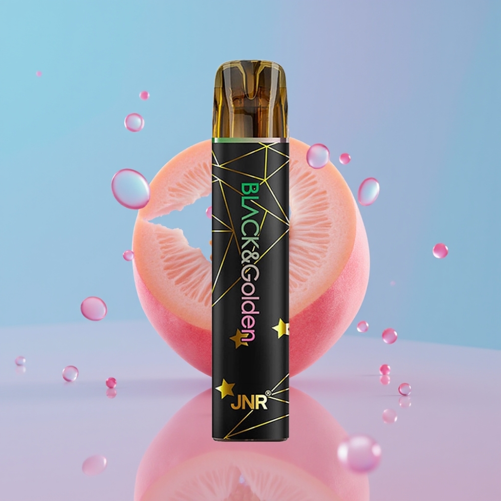 JNR Black&Golden 800 Puffs Disposable Vape Broskyňa 550mAh 2ml 2%