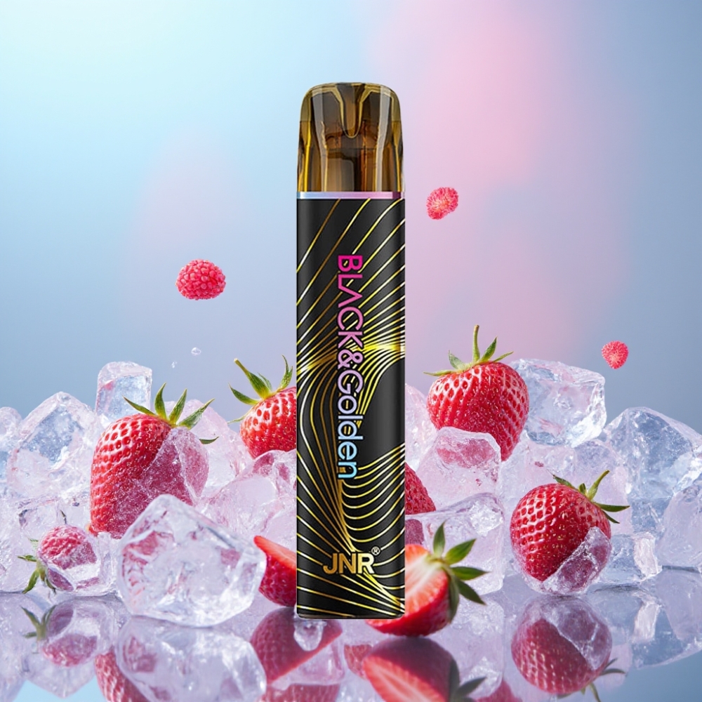 JNR Black&Golden 800 Puffs Jednorázová Vape Jahodový ľad, 550mAh, 2ml JNR Black&Golden 800 Puffs Jednorázová Vape Jahodový ľad, 550mAh, 2ml