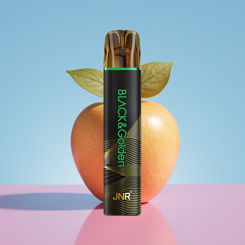 JNR Black&Golden 800 Puffs Jednorázová Vape Kyslé Jablko 550mAh 2ml TPD