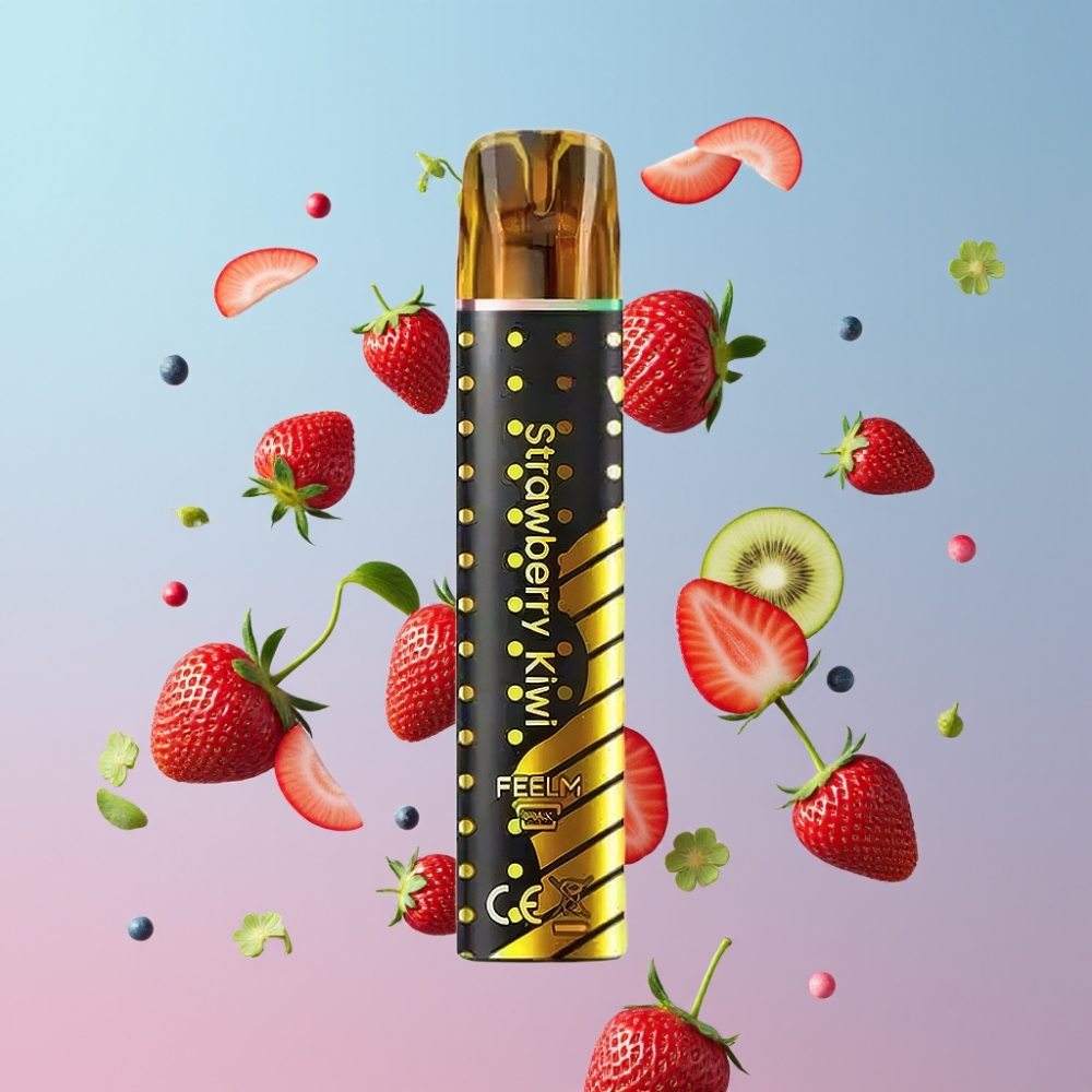 JNR Black&Golden 800 Puffs TPD certifikácia Jahoda Kiwi 550mAh 2ml