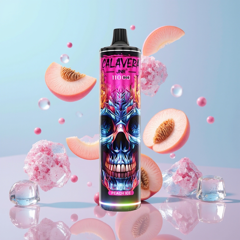JNR Calavera 11000 Puffs Disposable Vape Broskyňa Ľadová, 21ml, 850mAh, 1.0ohm JNR Calavera 11000 Puffs Disposable Vape Broskyňa Ľadová, 21ml, 850mAh, 1.0ohm