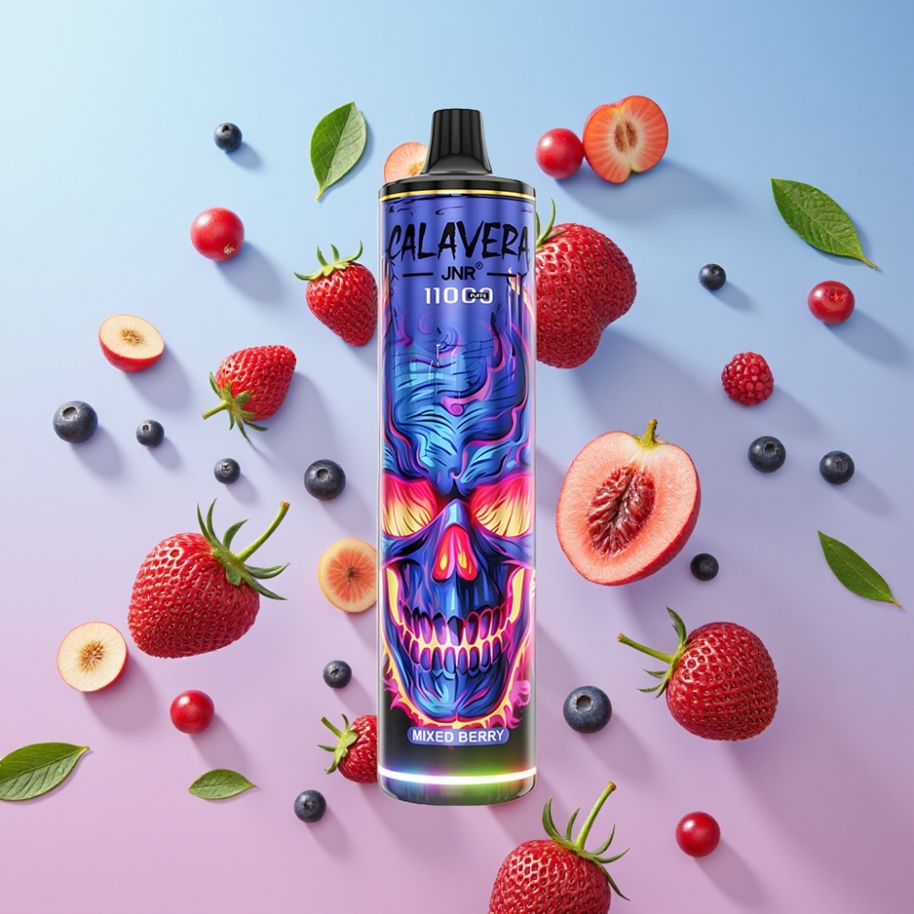 JNR Calavera 11000 Puffs Disposable Vape Zmiešané Bobule, Typ-C, 850mAh, 21ml JNR Calavera 11000 Puffs Disposable Vape Zmiešané Bobule, Typ-C, 850mAh, 21ml