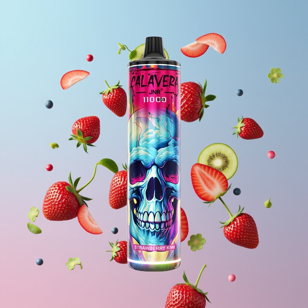 JNR Calavera 11000 Puffs Jednorazová Vape Jahoda Kivi 850mAh 21ml 1.0ohm JNR Calavera 11000 Puffs Jednorazová Vape Jahoda Kivi 850mAh 21ml 1.0ohm