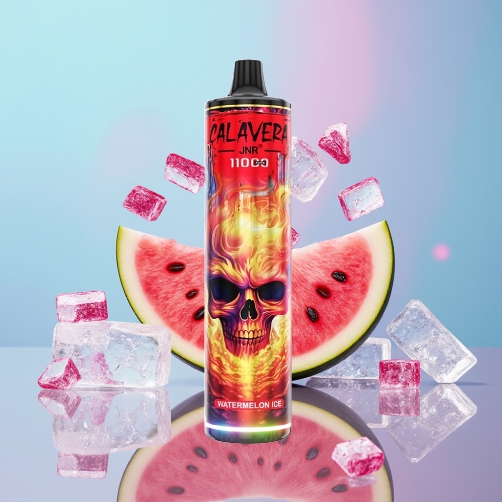 JNR Calavera 11000 Puffs Vodný melón Ice, 850mAh, 21ml, 1.0ohm Mesh JNR Calavera 11000 Puffs Vodný melón Ice, 850mAh, 21ml, 1.0ohm Mesh