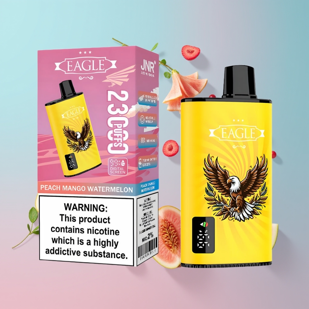 JNR EAGLE Smart 23000 Puffs Disposable Vape Broskyňa Mangová Melónová, 25ml, 750mAh, Typ-C