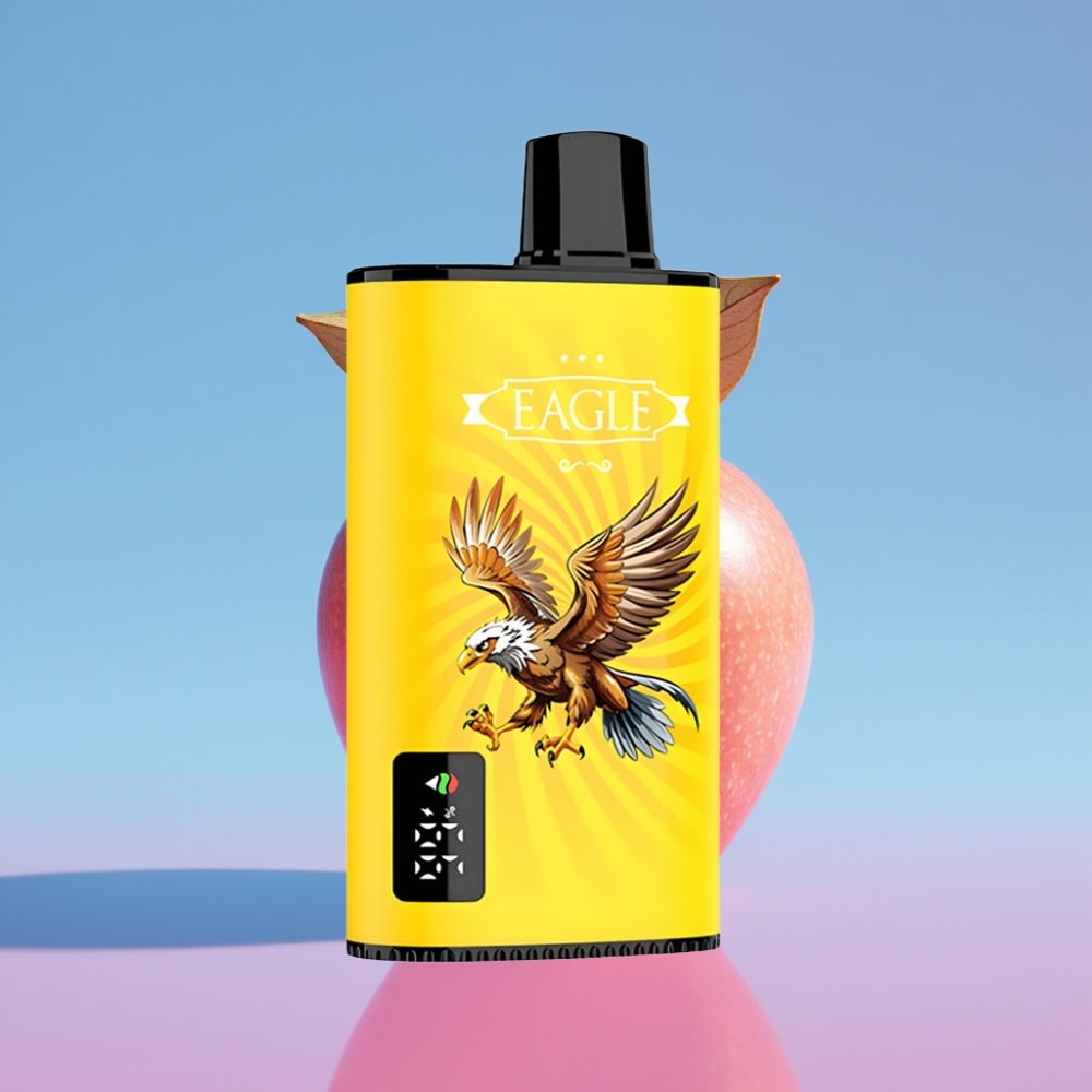 JNR EAGLE Smart 23000 Puffs Disposable Vape Dvojité jablko, Digitálny displej, 1.0ohm Mesh Coil, Typ-C JNR EAGLE Smart 23000 Puffs Disposable Vape Dvojité jablko, Digitálny displej, 1.0ohm Mesh Coil, Typ-C