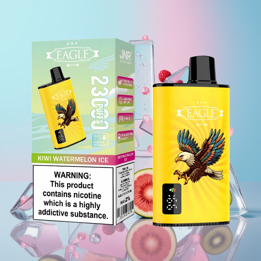 JNR EAGLE Smart 23000 Puffs Disposable Vape Kiwi-Melonový ľad, 25ml, 750mAh, Typ-C