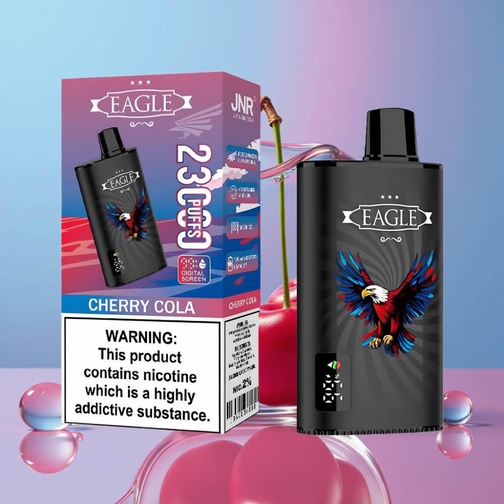 JNR EAGLE Smart 23000 Puffs Disposable Vape Čerešňová Kola, 25ml, 750mAh, Typ-C