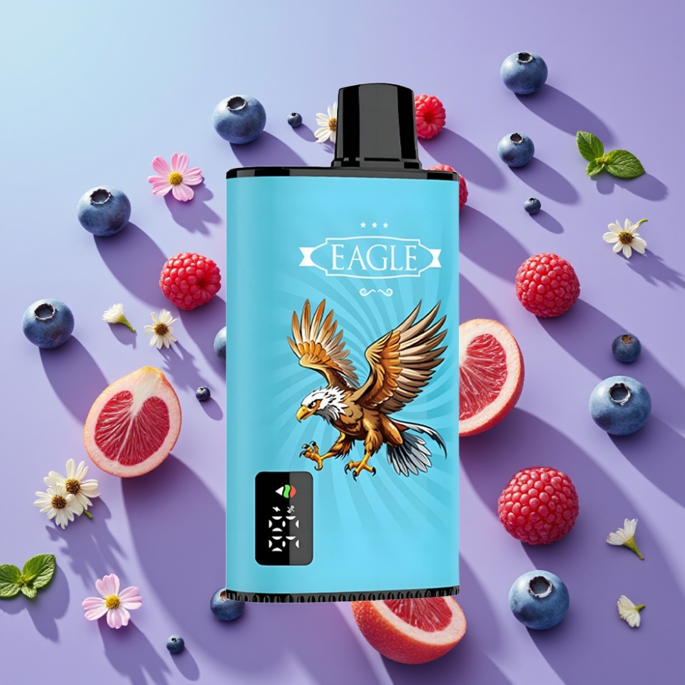 JNR EAGLE Smart 23000 Puffs Disposable Vape Čučoriedka Kyslá Malina, 25ml, 750mAh, Typ-C JNR EAGLE Smart 23000 Puffs Disposable Vape Čučoriedka Kyslá Malina, 25ml, 750mAh, Typ-C