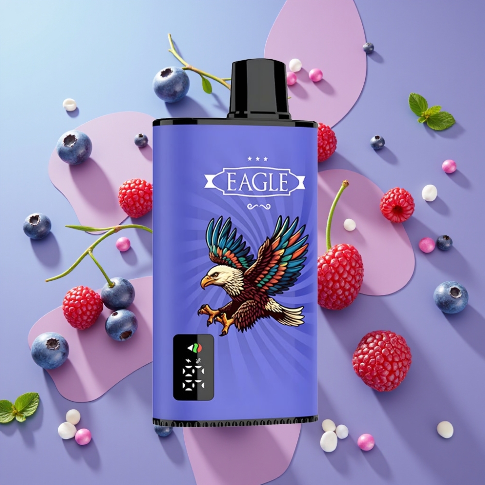 JNR EAGLE Smart 23000 Puffs Disposable Vape Čučoriedka Malina Čerešňa, 25ml, 2% Nikotín JNR EAGLE Smart 23000 Puffs Disposable Vape Čučoriedka Malina Čerešňa, 25ml, 2% Nikotín