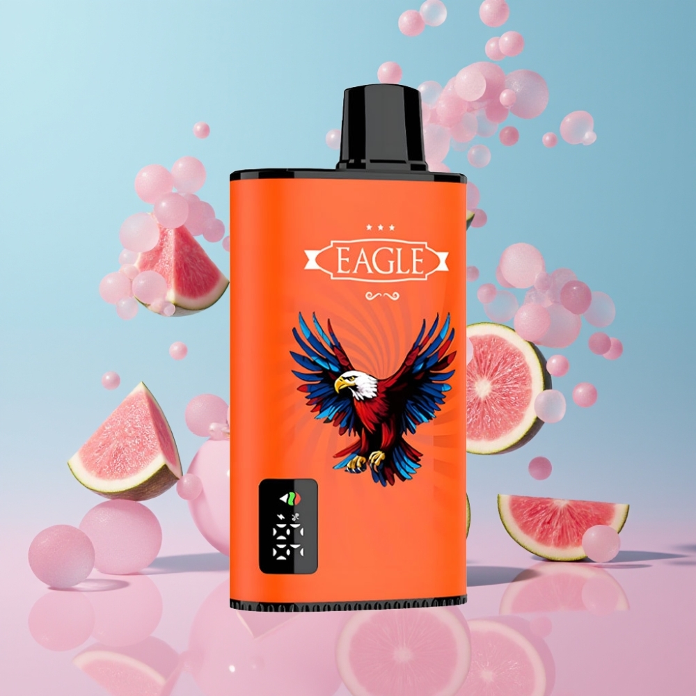 JNR EAGLE Smart 23000 Puffs Vodná melónová žuvačka, Digitálny displej, 1.0ohm Mesh, Typ-C JNR EAGLE Smart 23000 Puffs Vodná melónová žuvačka, Digitálny displej, 1.0ohm Mesh, Typ-C