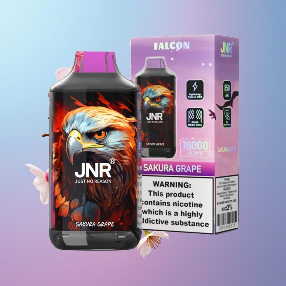 JNR Falcon 16000 Puffs Sakura Hrozno 850mAh 22ml Dual Mesh Coil