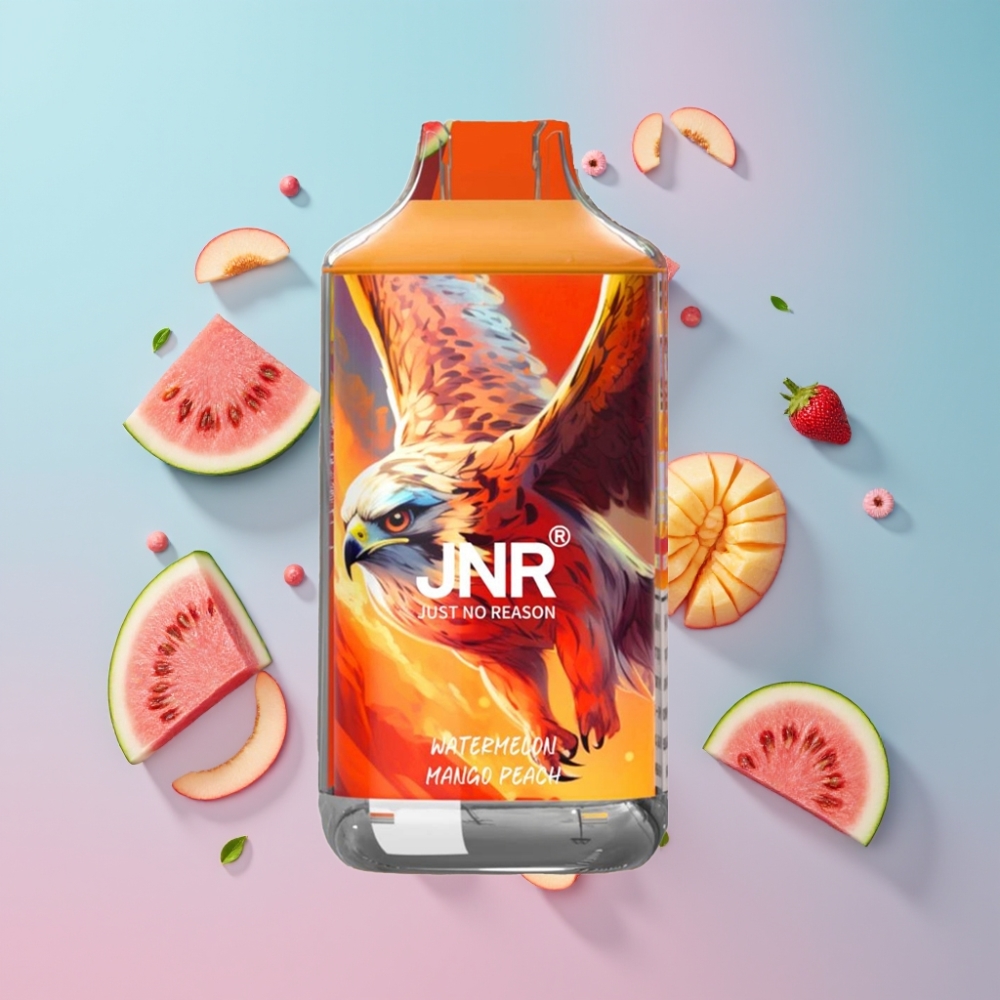 JNR Falcon 16000 Puffs Vodný Melón Mangostana Broskyňa 850mAh 22ml Dual Mesh JNR Falcon 16000 Puffs Vodný Melón Mangostana Broskyňa 850mAh 22ml Dual Mesh