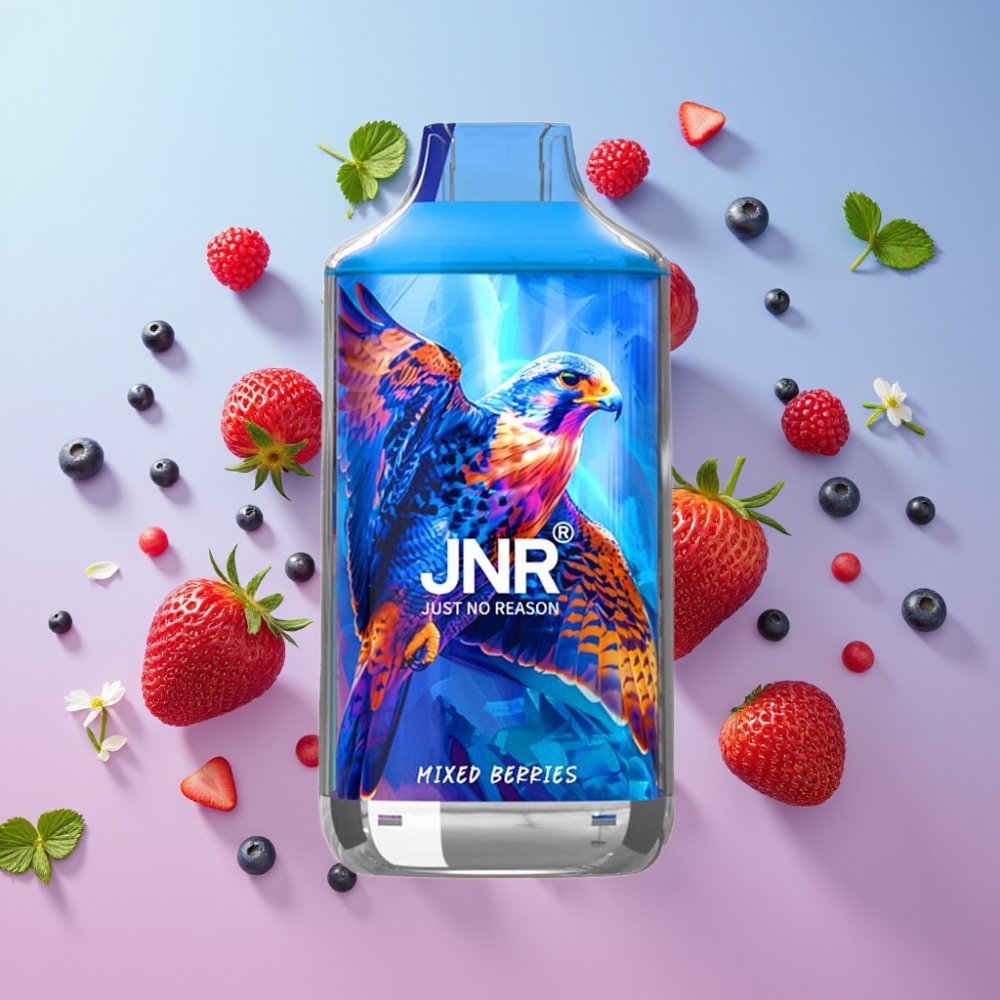 JNR Falcon 16000 Puffs Zmiešané Bobule, 850mAh, 22ml, Dual Mesh Coil, Typ-C JNR Falcon 16000 Puffs Zmiešané Bobule, 850mAh, 22ml, Dual Mesh Coil, Typ-C