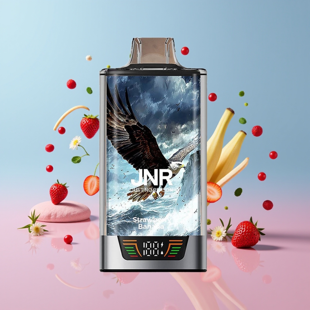 JNR Falcon Pro 28000 Disposable Vape Jahoda Banán 30ml 28000 ťahov 5% nikotín USB-C JNR Falcon Pro 28000 Disposable Vape Jahoda Banán 30ml 28000 ťahov 5% nikotín USB-C