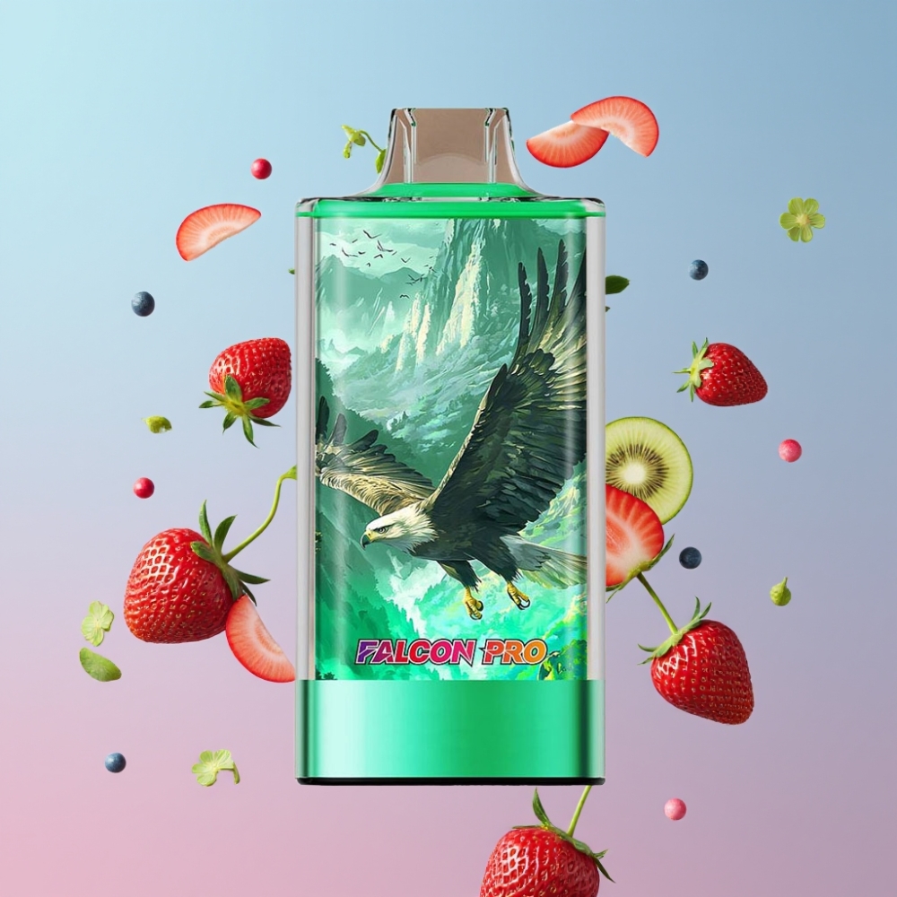 JNR Falcon Pro 28000 Disposable Vape Jahoda Kiwi, 30ml, 950mAh, 28000 ťahov, 5% nikotínu