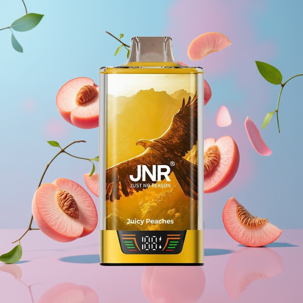 JNR Falcon Pro 28000 Šťavnaté Broskyne, 30ml, 28000 ťahov, 5% nikotín JNR Falcon Pro 28000 Šťavnaté Broskyne, 30ml, 28000 ťahov, 5% nikotín