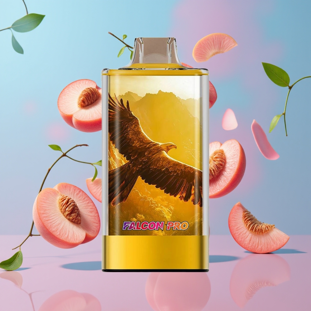 JNR Falcon Pro 28000 Šťavnaté Broskyne, 30ml, 28000 ťahov, 5% nikotín