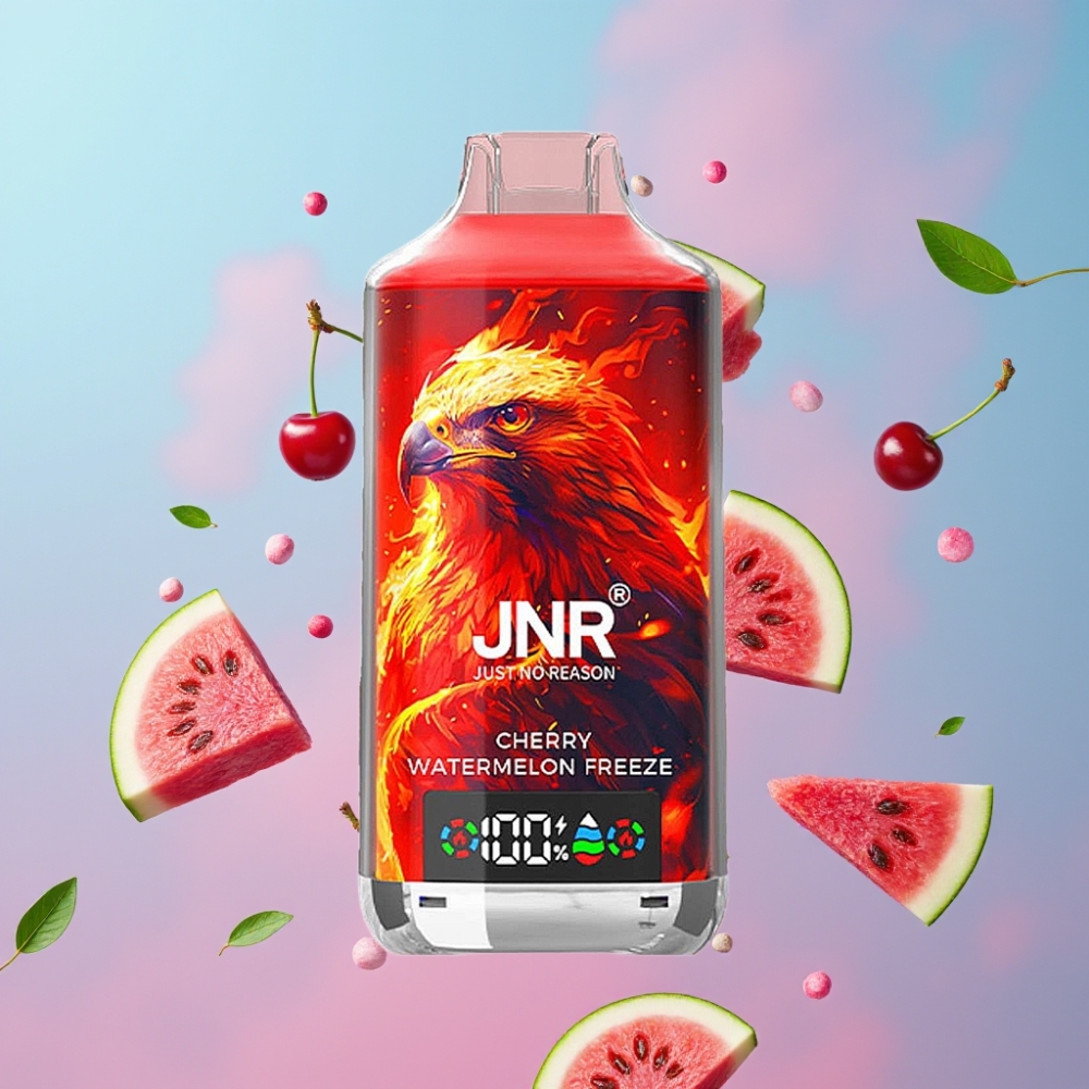 JNR Falcon X 18000 Puffs Čerešňový Melónový Chlad 24ml 750mAh Dual Mesh Coil Type-C JNR Falcon X 18000 Puffs Čerešňový Melónový Chlad 24ml 750mAh Dual Mesh Coil Type-C