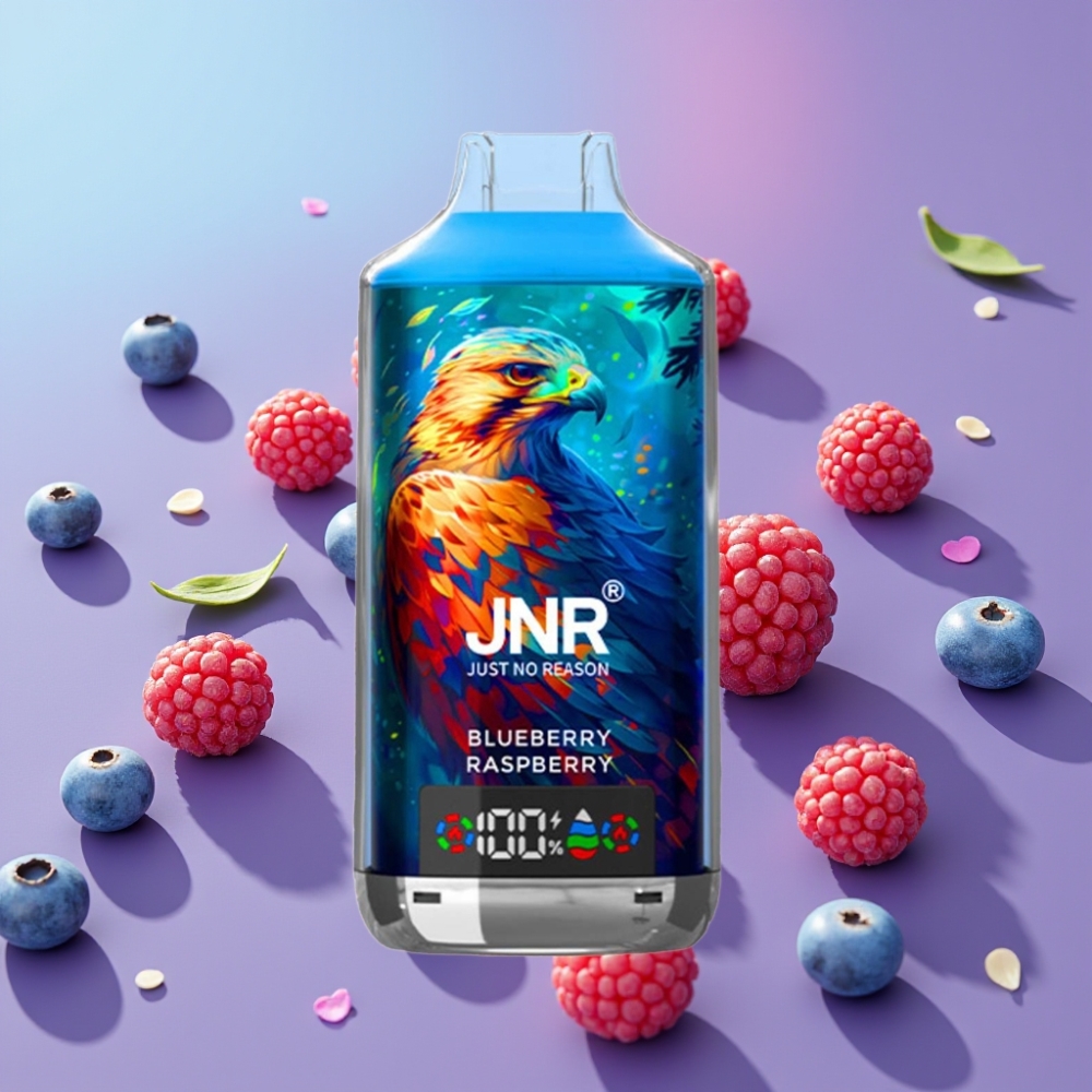 JNR Falcon X 18000 Puffs Čučoriedka Malina 750mAh 24ml Dual Mesh Coil JNR Falcon X 18000 Puffs Čučoriedka Malina 750mAh 24ml Dual Mesh Coil